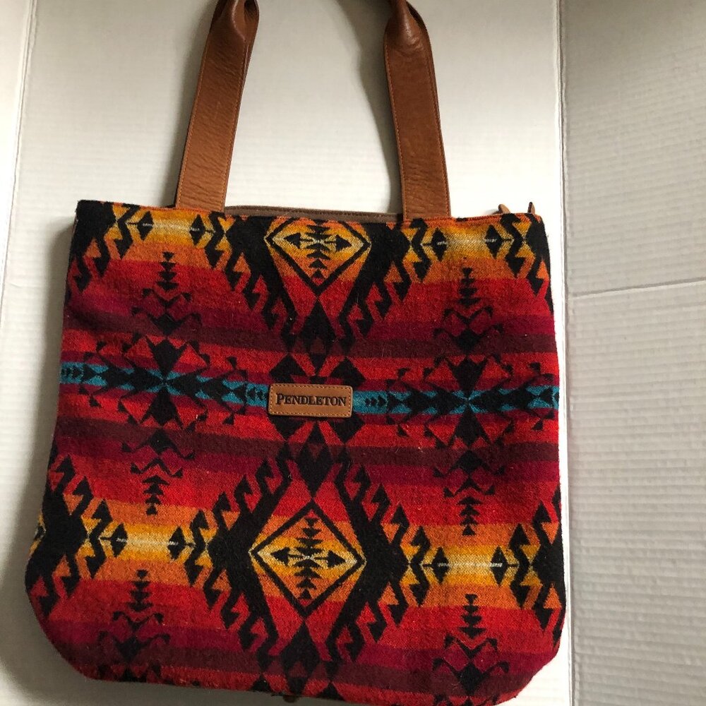 Pendleton long wool VG tote Navaho Southwestern r… - image 1
